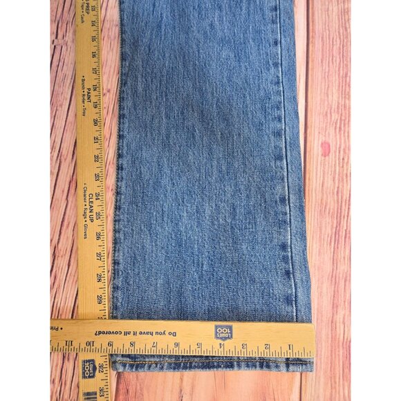 Levis 501 Original Fit Mens Jeans 42X32 Blue Denim Button Fly Straight Leg - Picture 10 of 10